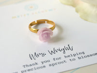 Flower Ring Personalized Teacher Gift